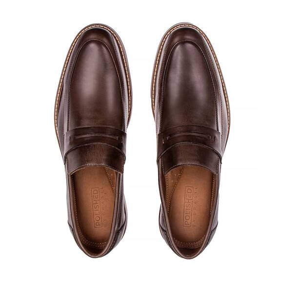 NEW POLISHED men\'s amalfi loafer in dark whiskey main image 4